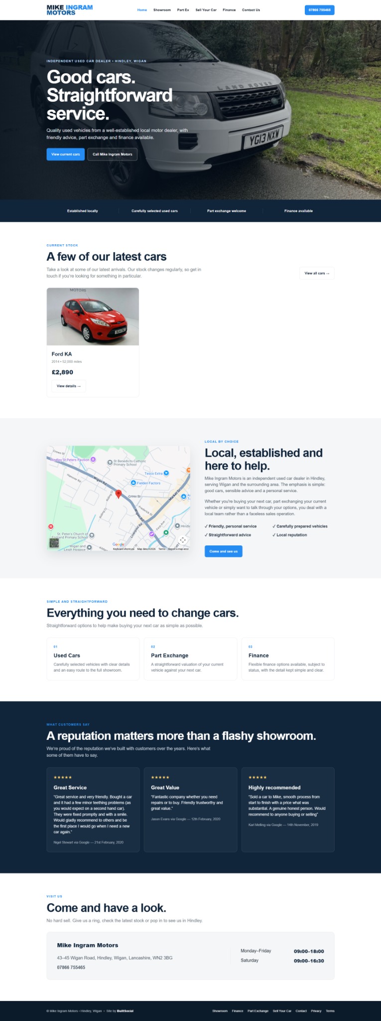 New Mike Ingram Motors website built by BuiltSocial